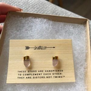 Rose Quartz Stud Earrings